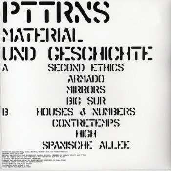 LP PTTRNS: Material Und Geschichte 70522