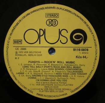 LP Puhdys: Rock'N'Roll Music