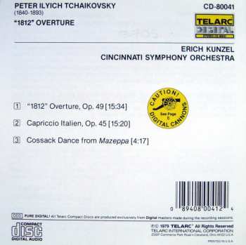 CD Pyotr Ilyich Tchaikovsky: 1812, Capriccio Italien, "Cossack Dance" From Mazeppa 445724