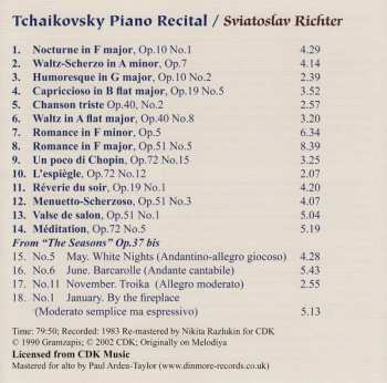 CD Pyotr Ilyich Tchaikovsky: Piano Music (Including From ‘The Seasons’) 337317