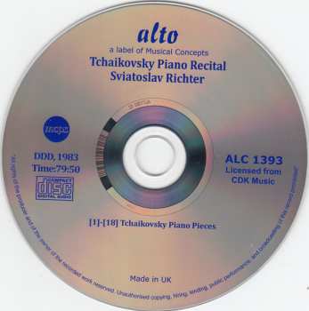 CD Pyotr Ilyich Tchaikovsky: Piano Music (Including From ‘The Seasons’) 337317