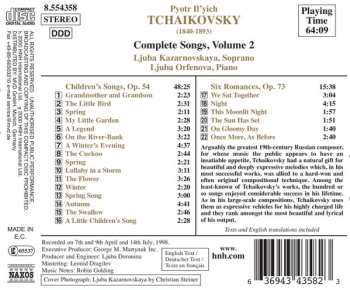 CD Pyotr Ilyich Tchaikovsky: Complete songs, Volume 2 300054