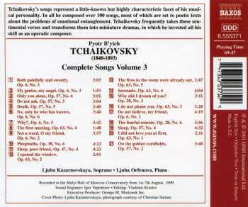 CD Pyotr Ilyich Tchaikovsky: Complete Songs - Volume 3 261982
