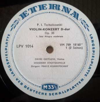LP Pyotr Ilyich Tchaikovsky: Violin-Konzert D-Dur Op. 35 366337