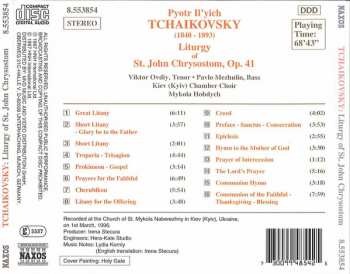 CD Pyotr Ilyich Tchaikovsky: Liturgy of St. John Chrysostom, Op. 41 119599