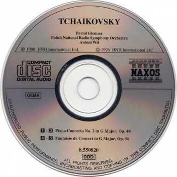 CD Pyotr Ilyich Tchaikovsky: Piano Concerto No. 2, Op. 44 / Concert Fantasy, Op. 56 322973