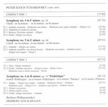 2CD Pyotr Ilyich Tchaikovsky: Symphonies 4, 5 & 6 "Pathétique" 419676