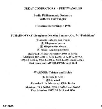 CD Pyotr Ilyich Tchaikovsky: Symphony No 6 "Pathétique" / Tristan Und Isolde: Prelude And Liebestod 459155
