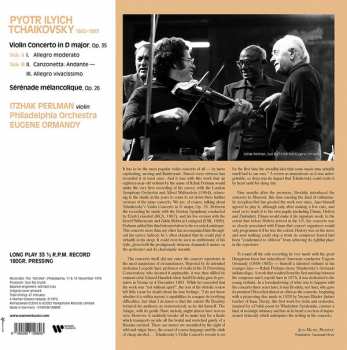 LP Pyotr Ilyich Tchaikovsky: Violin Concerto / Sérénade Mélancolique 438942