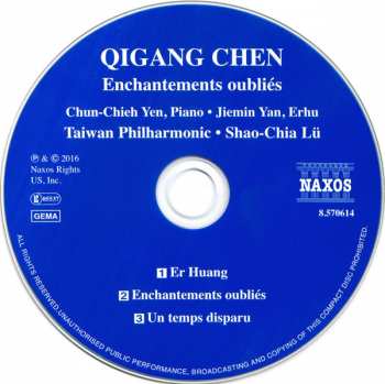 CD Qigang Chen: Enchantements Oubliés 298108
