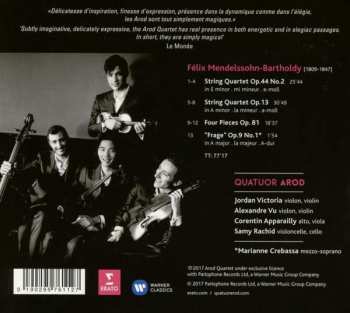 CD Quatuor Arod: Quartets, Op. 13, 44 No. 2; 4 Pieces; Frage, Op. 99 49788