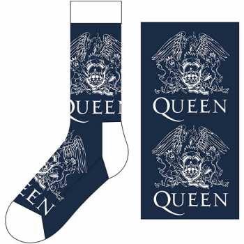 Merch Queen: Kotníkové Ponožky White Crests 