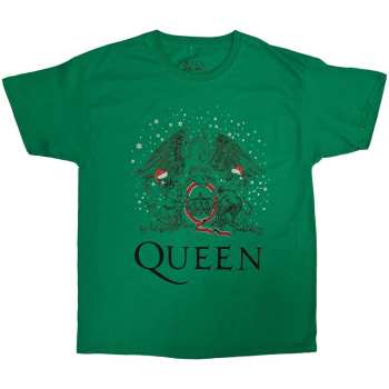 Merch Queen: Queen Unisex T-shirt: Holiday Crest (xx-large) XXL
