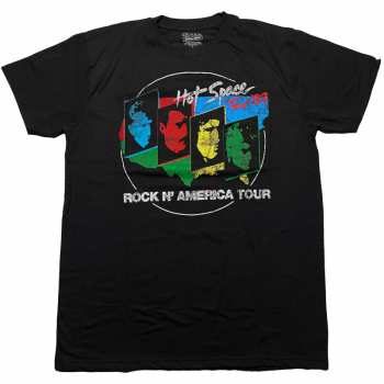 Merch Queen: Queen Unisex T-shirt: Hot Space Tour '82 (back Print) (large) L