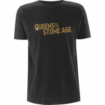 Merch Queens Of The Stone Age: Tričko Text Logo Queens Of The Stone Age (metallic)