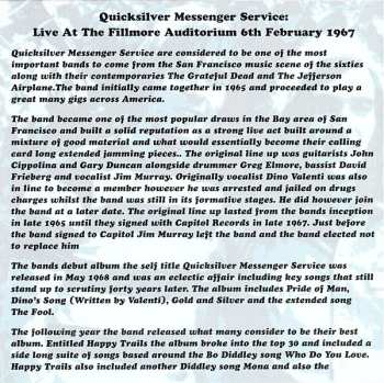 CD Quicksilver Messenger Service: Live At The Filmore Auditorium, San Francisco, 6th February 1967 238094