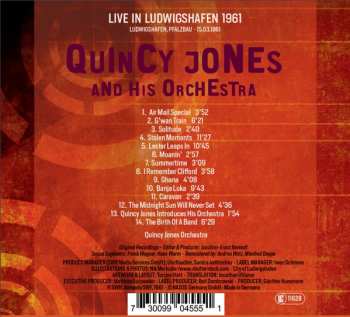CD Quincy Jones And His Orchestra: Live In Ludwigshafen 1961 118998
