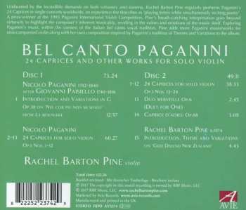 2CD Rachel Barton Pine: Bel Canto Paganini: 24 Caprices And Other Works For Solo Violin 330541