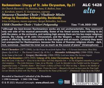 CD Sergei Vasilyevich Rachmaninoff: Liturgy Of St. John Etc. 487064