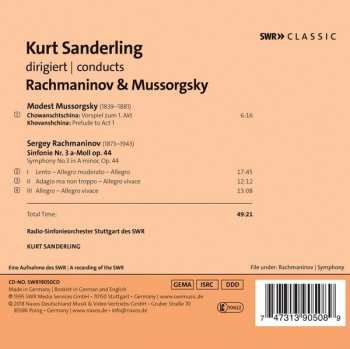 CD Radio-Sinfonieorchester Stuttgart: Kurt Sanderling Conducts Rachmaninov Symphonie No. 3 328211
