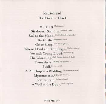 CD Radiohead: Hail To The Thief
