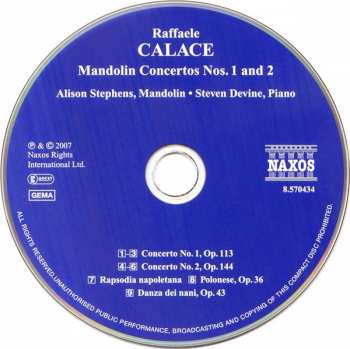 CD Raffaele Calace: Mandolin Concertos Nos. 1 And 2 321170