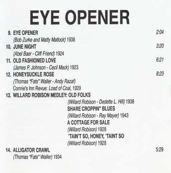 CD Ralph Sutton: Eye Opener