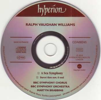 CD Ralph Vaughan Williams: A Sea Symphony / Darest Thou Now, O Soul 236800