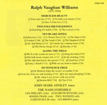 CD Ralph Vaughan Williams: Along The Field; On Wenlock Edge; Merciless Beauty And Other Songs 325164