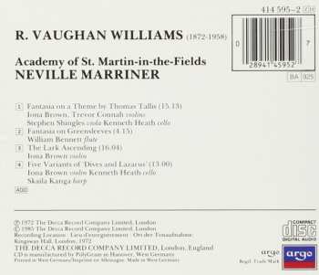 CD Ralph Vaughan Williams: Fantasia On A Theme By Thomas Tallis / Fantasia On Greensleeves / The Lark Ascending / Five Variants Of 'Dives And Lazarus' 418711