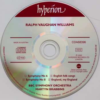CD Ralph Vaughan Williams: Symphonies Nos 6 & 8 385963