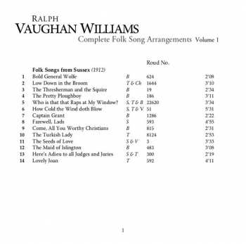 CD Ralph Vaughan Williams: Folk Songs Volume 1 417020