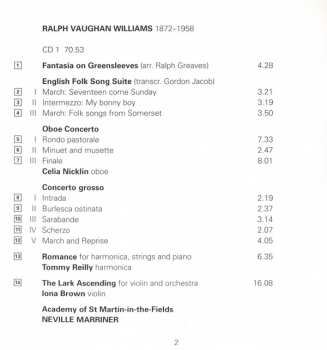 2CD Ralph Vaughan Williams: Orchestral Works. Fantasia On Greensleeves / The Lark Ascending / Tallis Fantasia 426825