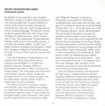 2CD Ralph Vaughan Williams: Orchestral Works. Fantasia On Greensleeves / The Lark Ascending / Tallis Fantasia 426825