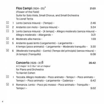 SACD Ralph Vaughan Williams: Piano Concerto, Oboe Concerto, Serenade To Music, Flos Campi 316946