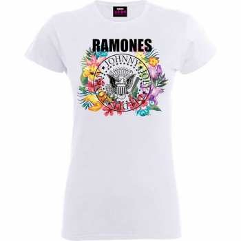 Merch Ramones: Dámské Tričko Circle Flowers  S