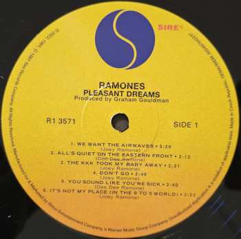 LP Ramones: Pleasant Dreams