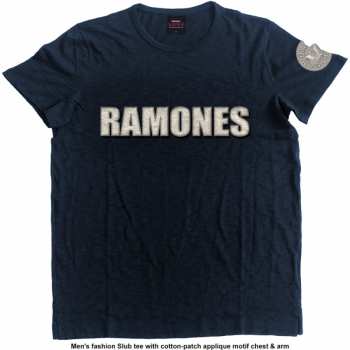 Merch Ramones: Vyšívané Tričko Logo Ramones & Presidential Seal  M