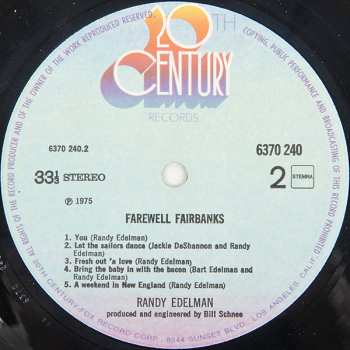 LP Randy Edelman: Farewell Fairbanks 518723