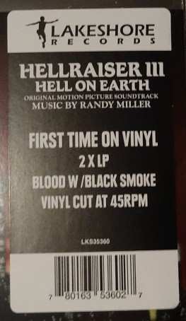 2LP Randy Miller: Hellraiser III: Hell On Earth (Original Motion Picture Soundtrack) LTD | CLR 67399