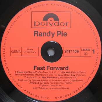 LP Randy Pie: Fast/Forward 534428