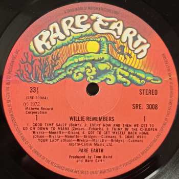 LP Rare Earth: Willie Remembers 467402