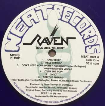 LP Raven: Rock Until You Drop LTD | CLR 448168