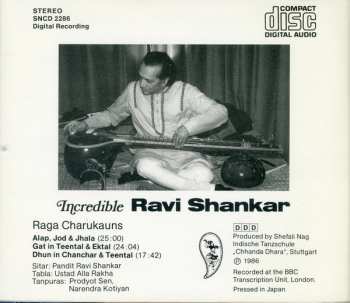 CD Ravi Shankar: Incredible Ravi Shankar - Raga Charukauns 467510