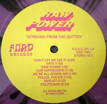 LP Raw Power: Screams From The Gutter