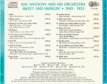 CD Ray Anthony & His Orchestra: 1949 - 1953 Sweet And Swingin' 418380