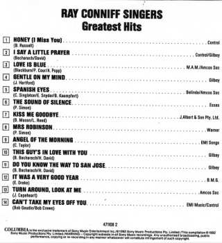 CD Ray Conniff And The Singers: Greatest Hits 465497