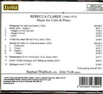 CD Rebecca Clarke: Music for Cello & Piano 531692