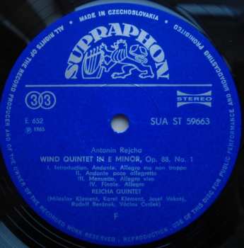 LP Anton Reicha: Wind Quintets 524716