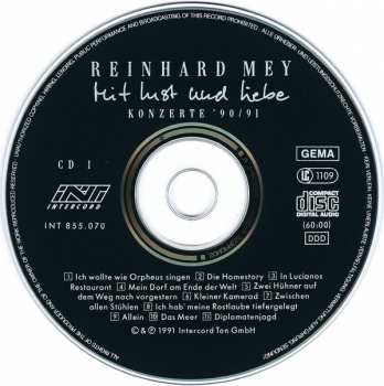 2CD Reinhard Mey: Mit Lust Und Liebe - Konzerte '90/91 314903